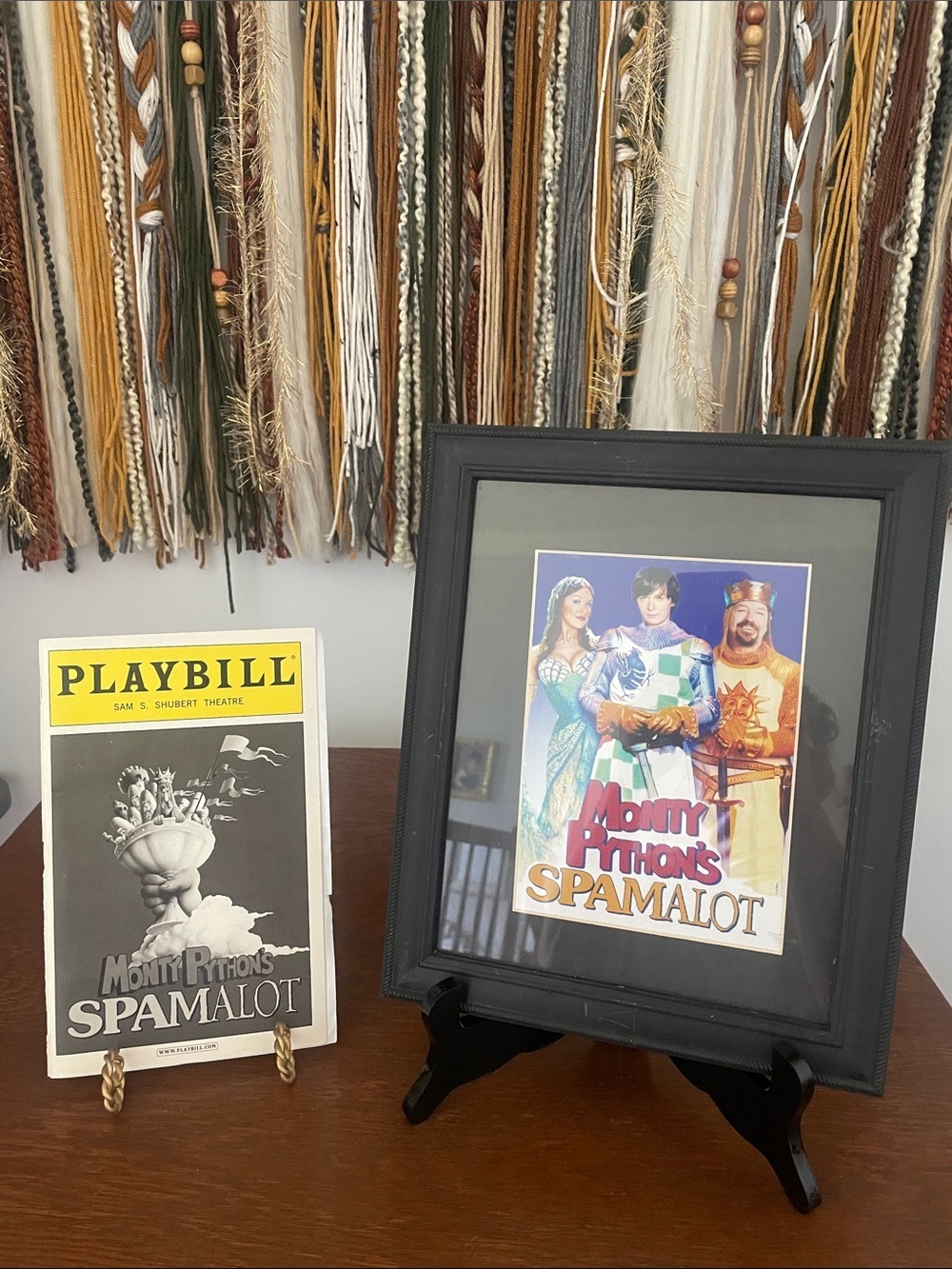 Black Decorative Picture Frame with Spamalot and playbill from show 2008